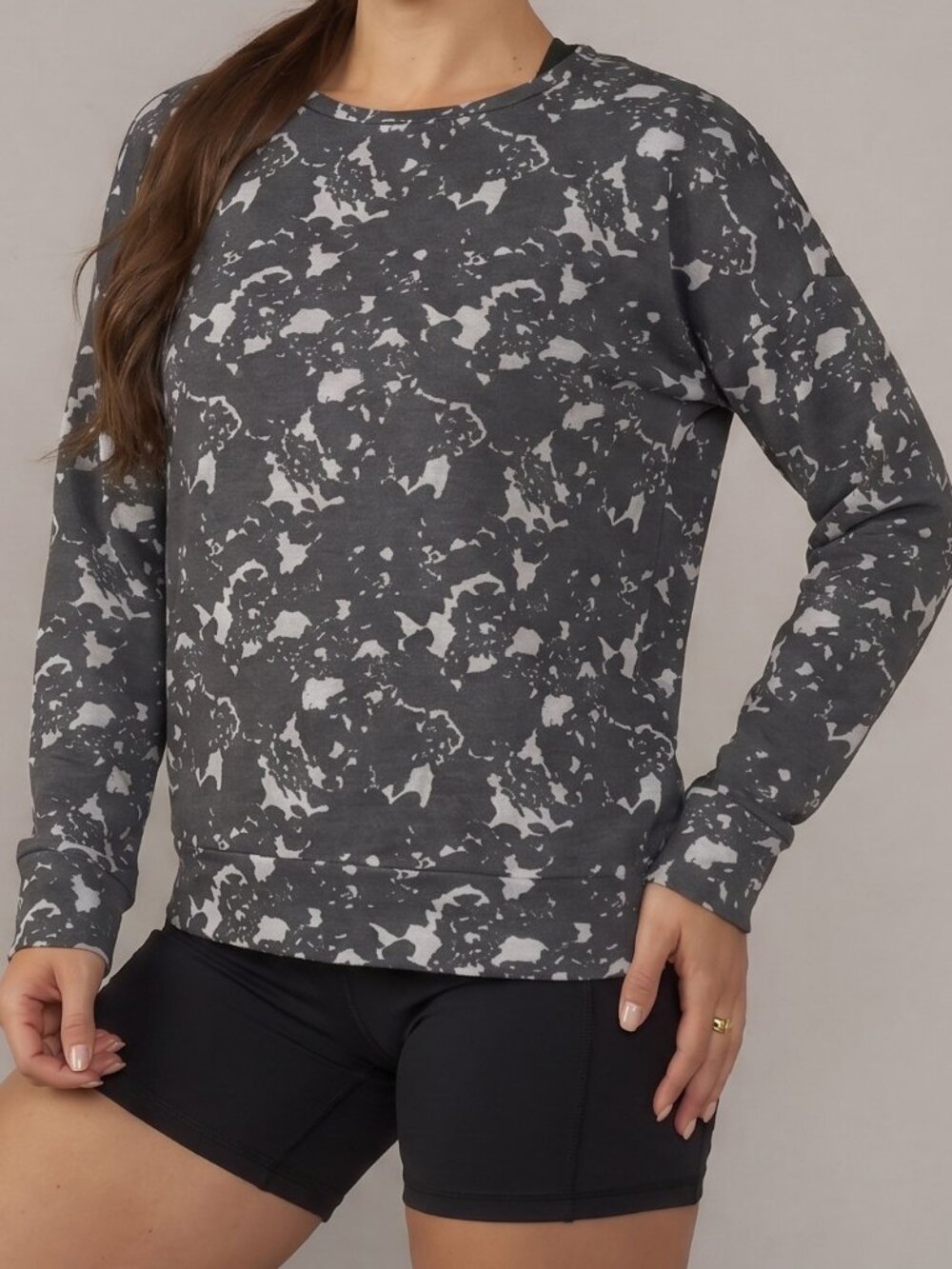 Fabletics Casual Workout burnout tee long sleeve size small